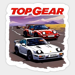 Race Car Top Gear Sticker